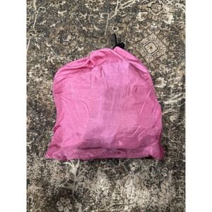 Kids Pod Swing Seat Hanging Hammock Chair With Inflatable Pillow Pink Blue Trim